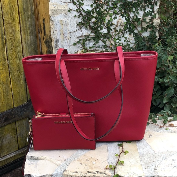 NWT Michael Kors MD TZ top zip tote handbag&wallet - Picture 8 of 8